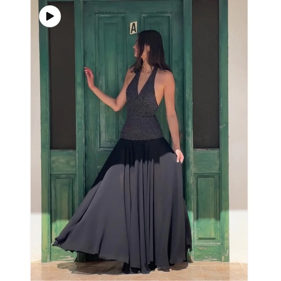 Set Studio Rosalia Maxi Dress - Polka Dot Black - Picture 7 of 10